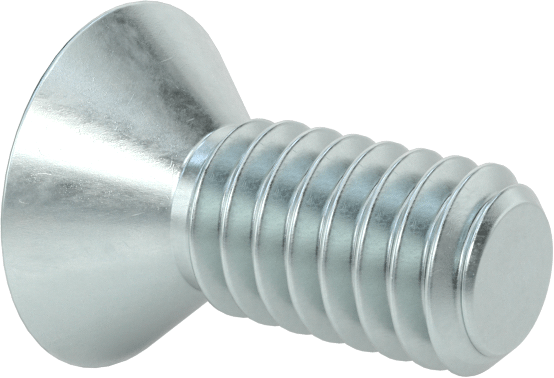 Çinko Kaplı Çelik Torx Düz Başlı Vidalar, 8-32 Diş Boyutu, 3/8" Uzunluk