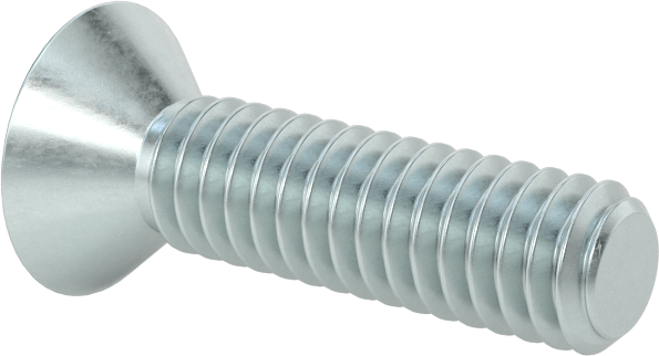 Çinko Kaplı Çelik Torx Düz Başlı Vidalar, 8-32 Diş Boyutu, 5/8" Uzunluk