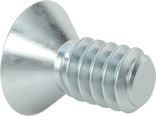 Çinko Kaplı Çelik Torx Düz Başlı Vidalar, 10-24 Diş Boyutu, 3/8" Uzunluk