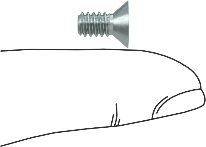 Çinko Kaplı Çelik Torx Düz Başlı Vidalar, 10-24 Diş Boyutu, 3/8" Uzunluk