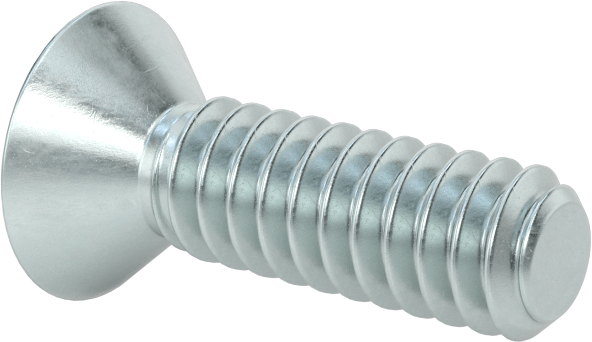 Çinko Kaplı Çelik Torx Düz Başlı Vidalar, 10-24 Diş Boyutu, 5/8" Uzunluk
