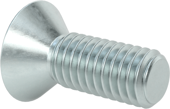 Çinko Kaplı Çelik Torx Düz Başlı Vidalar, 10-32 Diş Boyutu, 1/2" Uzunluk
