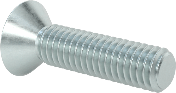 Çinko Kaplı Çelik Torx Düz Başlı Vidalar, 10-32 Diş Boyutu, 3/4" Uzunluk