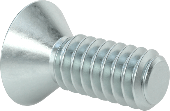 Çinko Kaplı Çelik Torx Düz Başlı Vidalar, 1/4"-20 Diş Boyutu, 5/8" Uzunluk