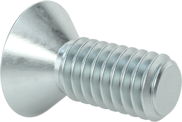 Çinko Kaplı Çelik Torx Düz Başlı Vidalar, 5/16"-18 Diş Boyutu, 3/4" Uzunluk
