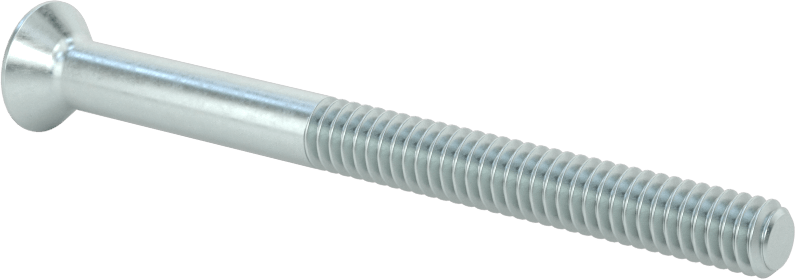 Çinko Kaplı Çelik Torx Düz Başlı Vidalar, 1/4"-20 Diş Boyutu, 3" Uzunluk