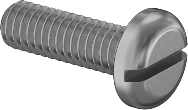 Pirinç Silindir Başlı Oluklu Vidalar, M2,5 x 0,45 mm Diş, 8 mm Uzunluk