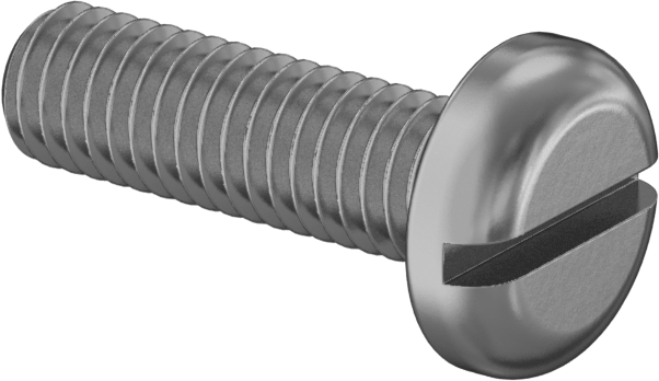 Pirinç Silindir Başlı Oluklu Vidalar, M3 x 0,5 mm Diş, 10 mm Uzunluk
