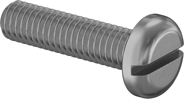 Pirinç Silindir Başlı Oluklu Vidalar, M3 x 0,5 mm Diş, 12 mm Uzunluk
