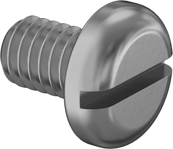 Pirinç Silindir Başlı Oluklu Vidalar, M4 x 0,7 mm Diş, 6 mm Uzunluk