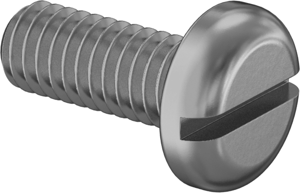 Pirinç Silindir Başlı Oluklu Vidalar, M4 x 0,7 mm Diş, 10 mm Uzunluk