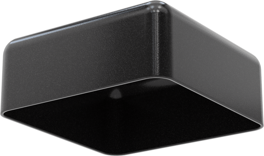 Kare Kapaklar, 4“ Uzunluk x 4” Genişlik Dış Çap için, 1-1/2" İç Yükseklik