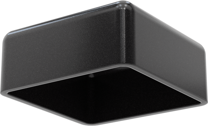 Kare Kapaklar, 1-1/4“ Uzunluk x 1-1/4” Genişlik Dış Çap için, 1/2" İç Yükseklik