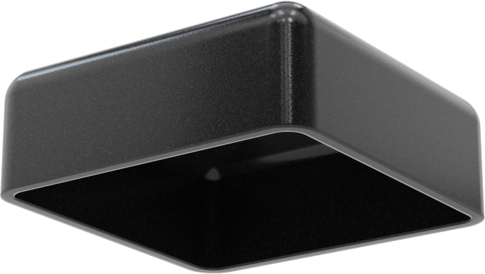 Kare Kapaklar, 1-1/2“ uzunluk x 1-1/2” dış genişlik için, 1/2" İç Yükseklik
