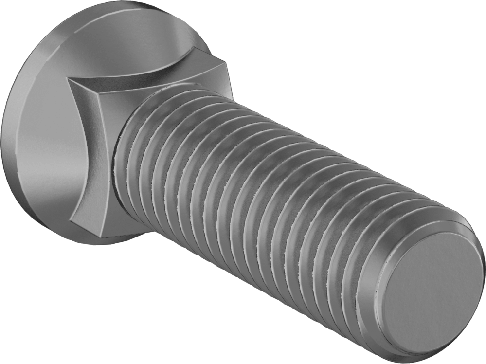 Kare Boyunlu Oval Başlı Sürgü Cıvataları, 5/8"-11 Diş Boyutu, 2-1/4" Uzunluk