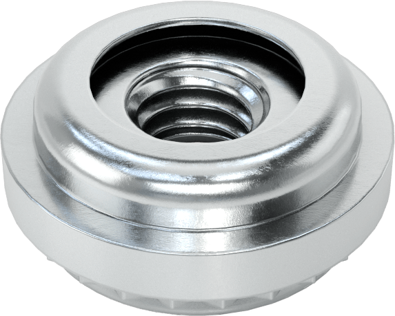 Çinko Kaplı Çelik Hizalama Pres Geçme Somunu, Sac Metal için, M4 x 0,7 mm Diş Boyutu