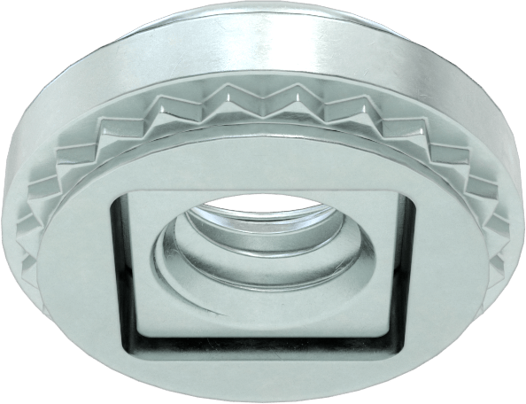 Çinko Kaplı Çelik Hizalama Pres Geçme Somunu, Sac Metal için, 1/4"-20 Diş Boyutu