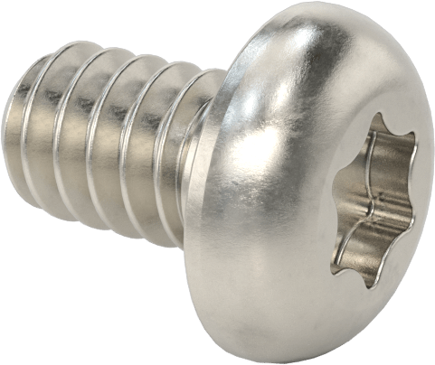 Yüksek Mukavemetli A286 Paslanmaz Çelik Düğme Başlı Torx Vida, 4-40 Diş, 3/16" Uzunluk