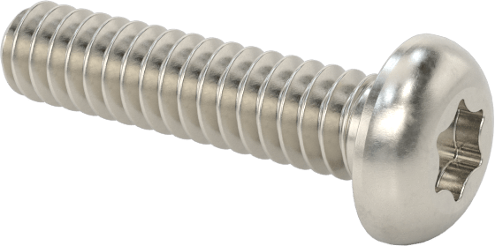 Yüksek Mukavemetli A286 Paslanmaz Çelik Düğme Başlı Torx Vida, 4-40 Diş, 1/2" Uzunluk