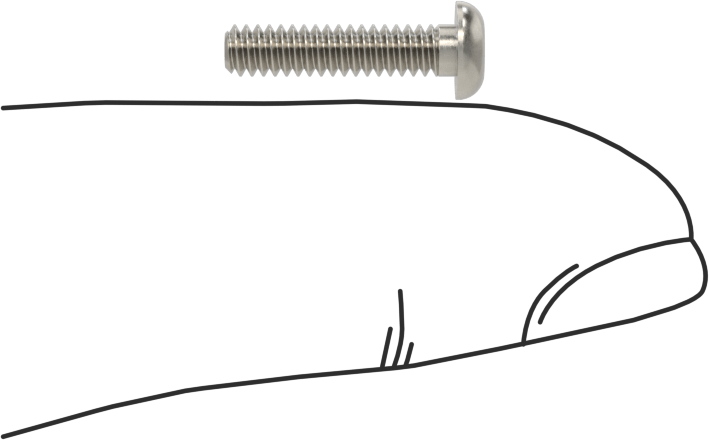 Yüksek Mukavemetli A286 Paslanmaz Çelik Düğme Başlı Torx Vida, 4-40 Diş, 1/2" Uzunluk
