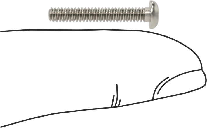 Yüksek Mukavemetli A286 Paslanmaz Çelik Düğme Başlı Torx Vida, 4-40 Diş, 3/4" Uzunluk