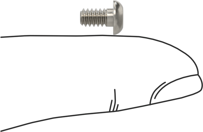 Yüksek Mukavemetli A286 Paslanmaz Çelik Düğme Başlı Torx Vida, 6-32 Diş, 1/4" Uzunluk