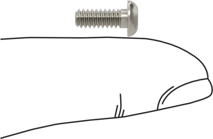Yüksek Mukavemetli A286 Paslanmaz Çelik Düğme Başlı Torx Vida, 6-32 Diş, 3/8" Uzunluk