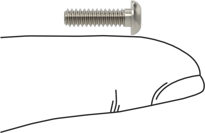 Yüksek Mukavemetli A286 Paslanmaz Çelik Düğme Başlı Torx Vida, 6-32 Diş, 1/2" Uzunluk