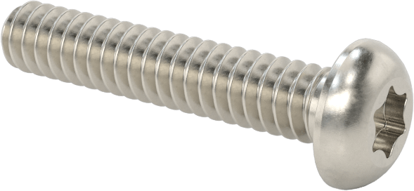 Yüksek Mukavemetli A286 Paslanmaz Çelik Düğme Başlı Torx Vida, 6-32 Diş, 3/4" Uzunluk
