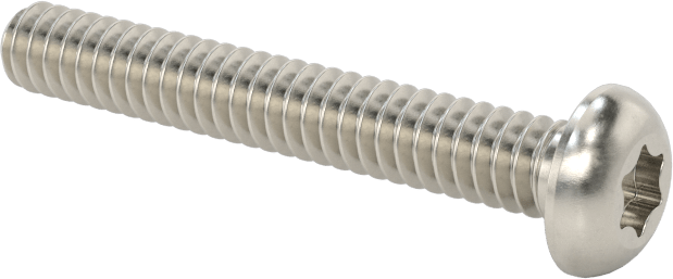 Yüksek Mukavemetli A286 Paslanmaz Çelik Düğme Başlı Torx Vida, 6-32 Diş, 1" Uzunluk
