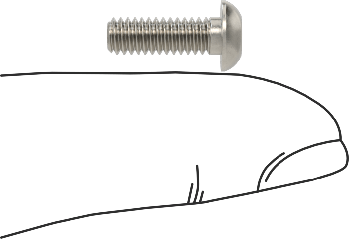 Yüksek Mukavemetli A286 Paslanmaz Çelik Düğme Başlı Torx Vida, 8-32 Diş, 1/2" Uzunluk