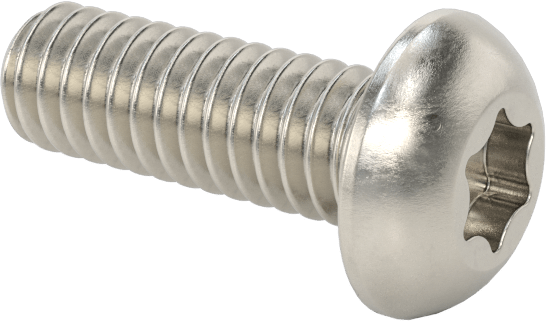 Yüksek Mukavemetli A286 Paslanmaz Çelik Düğme Başlı Torx Vida, 8-32 Diş, 1/2" Uzunluk
