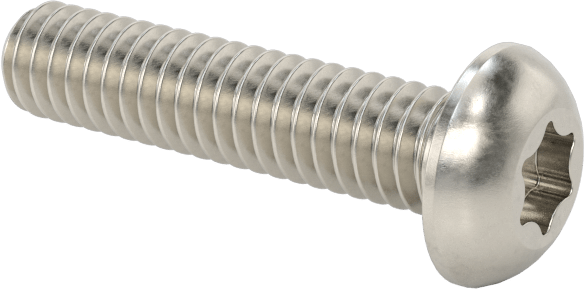 Yüksek Mukavemetli A286 Paslanmaz Çelik Düğme Başlı Torx Vida, 8-32 Diş, 3/4" Uzunluk