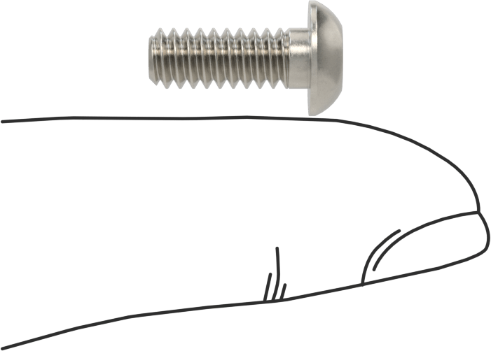 Yüksek Mukavemetli A286 Paslanmaz Çelik Düğme Başlı Torx Vida, 10-24 Diş, 1/2" Uzunluk