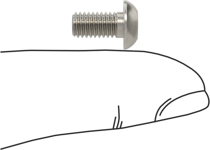 Yüksek Mukavemetli A286 Paslanmaz Çelik Düğme Başlı Torx Vida, 10-32 Diş, 3/8" Uzunluk