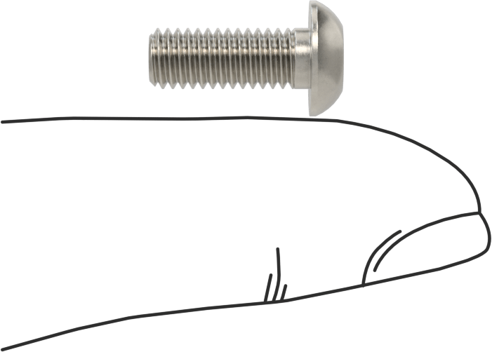 Yüksek Mukavemetli A286 Paslanmaz Çelik Düğme Başlı Torx Vida, 10-32 Diş, 1/2" Uzunluk