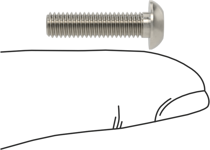 Yüksek Mukavemetli A286 Paslanmaz Çelik Düğme Başlı Torx Vida, 10-32 Diş, 3/4" Uzunluk