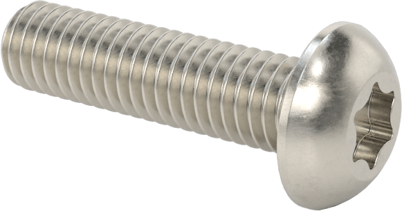 Yüksek Mukavemetli A286 Paslanmaz Çelik Düğme Başlı Torx Vida, 10-32 Diş, 3/4" Uzunluk
