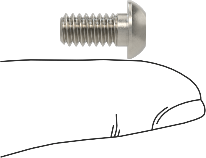 Yüksek Mukavemetli A286 Paslanmaz Çelik Düğme Başlı Torx Vida, 1/4"-20 Diş, 1/2" Uzunluk