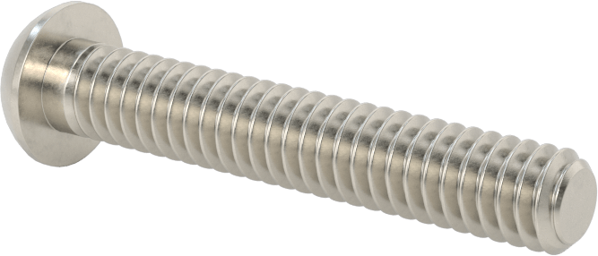 Yüksek Mukavemetli A286 Paslanmaz Çelik Düğme Başlı Torx Vida, 1/4"-20 Diş, 1-1/2" Uzunluk