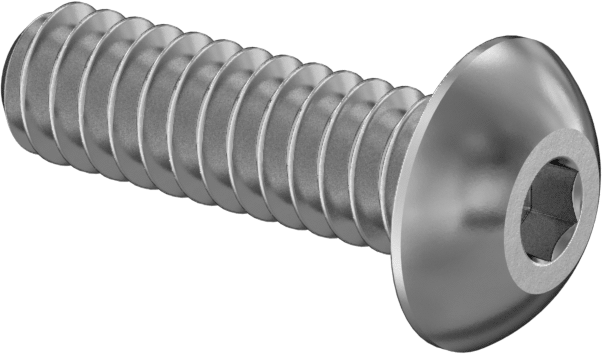 Titanyum Düğme Başlı Altıgen Soketli Vida, 4-40 Diş, 3/8" Uzunluk
