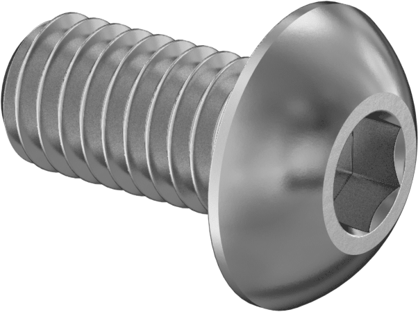 Titanyum Düğme Başlı Altıgen Soketli Vida, M3 x 0,50 mm Diş, 6 mm Uzunluk