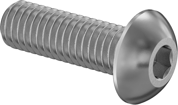 Titanyum Düğme Başlı Altıgen Soketli Vida, M5 x 0,80 mm Diş, 16 mm Uzunluk
