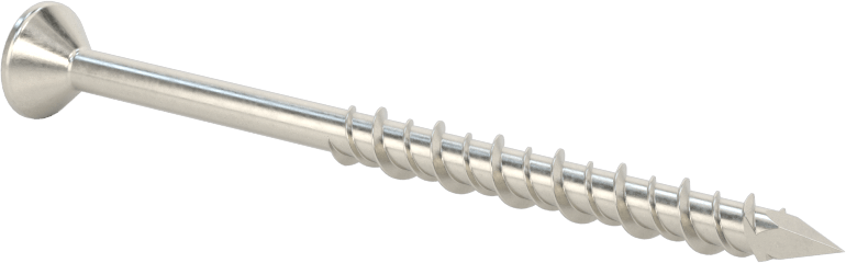 Duvar ve Beton için 410 Paslanmaz Çelik Kılavuzlu Vida, Düz Başlı Phillips, 3/16" Vida Boyutu, 2-3/4" Uzunluk