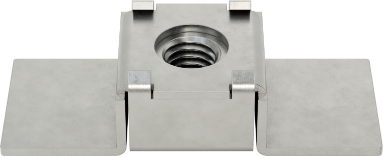 Hizalama Kaynak Somunu, Çelik Somun ve Tutucu, M8 x 1,25 mm Diş Boyutu