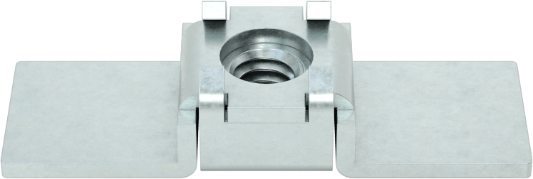 Hizalama Kaynak Somunu, Çinko Kaplı Çelik Somun, Çelik Tutucu ile, 1/4"-20 Diş Boyutu
