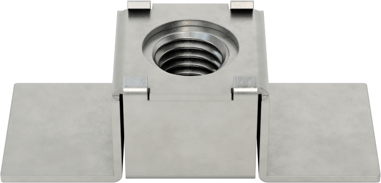 Hizalama Kaynak Somunu, Çelik Somun ve Tutucu, M12 x 1,75 mm Dişli Boyutu