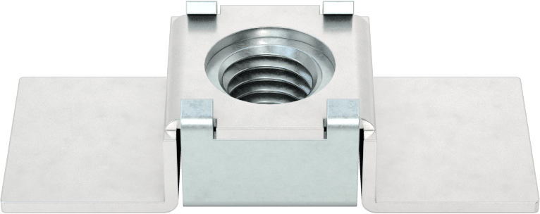 Hizalama Kaynak Somunu, Alüminyum Tutuculu Çinko Kaplamalı Çelik Somun, M10 x 1,5 mm Diş
