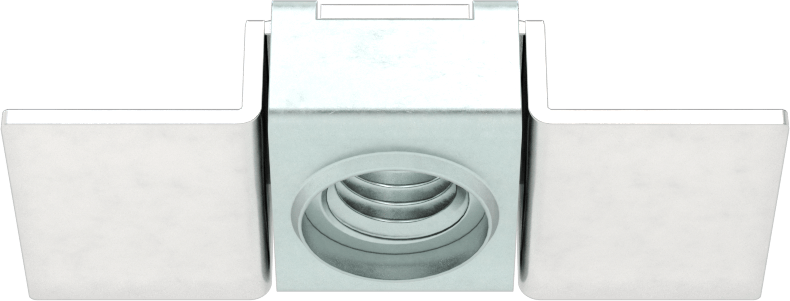 Hizalama Kaynak Somunu, Alüminyum Tutuculu Çinko Kaplamalı Çelik Somun, M10 x 1,5 mm Diş