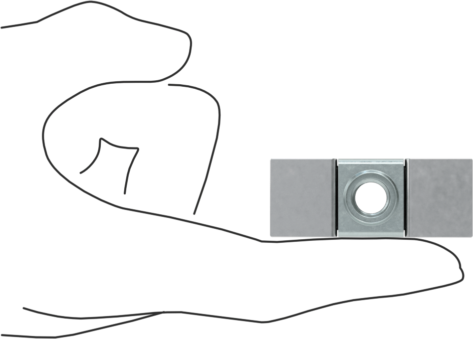 Hizalama Kaynak Somunu, Alüminyum Tutuculu Çinko Kaplamalı Çelik Somun, M10 x 1,5 mm Diş